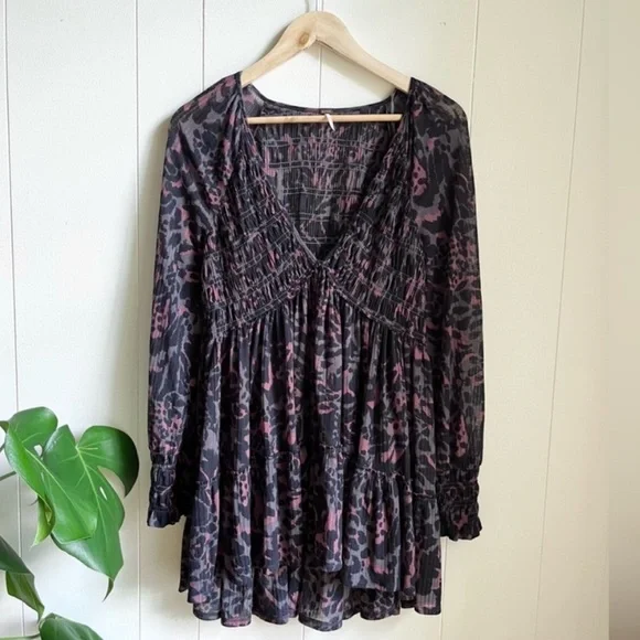 Free People Dark Romance Tunic in Dark Combo Size S - Picture 6 of 11